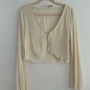 Meshki crop top with gold detail